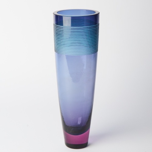 A Large Murano Lilac Glass Vase