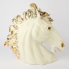 A Mid-Century Italian Horse Head - Porcelain Glaze with 24K Gold