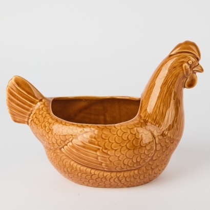 A Rare Crown Lynn Titian Chook Egg Holder