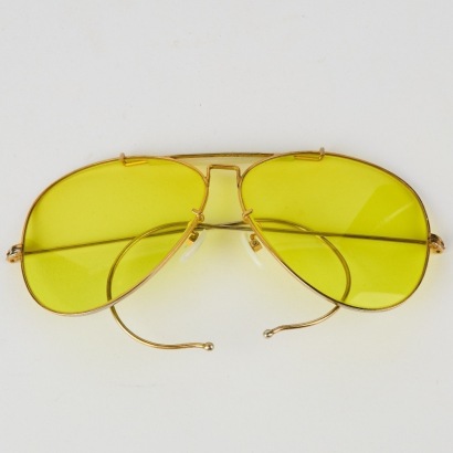 A Pair of Vintage Bausch & Lomb Bushnell Yellow Aviators, 1960s