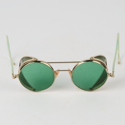 A Pair of Green Vintage Safety Glasses