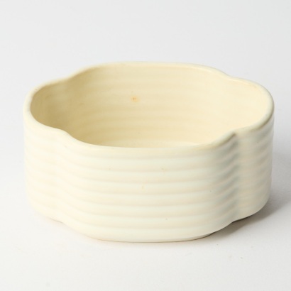 A Shorter & Son White Ribbed Vase