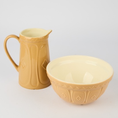 A Mason Cash Mixing Bowl and Jug