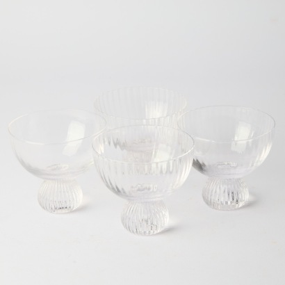 A set of four Fluted Glass Champagne Coupes by Country Road