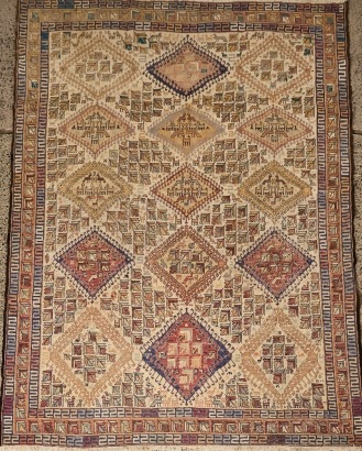 A Large Vintage Hand-Knotted Shahsavan Rug