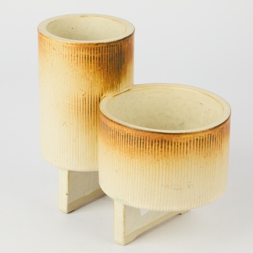 A Double Barrel Ikebana Vase