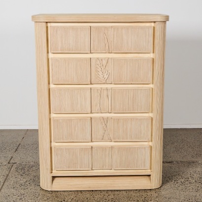 A Vintage Pencil Reed Tallboy