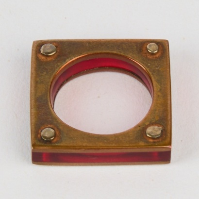 A Copper and Perspex Ring from Bijoux Gallery, 1990s