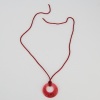 A Lalique Red Plumes Pendant - 2