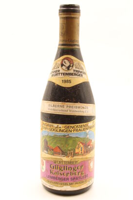 (1) 1985 Genossenschafts Guglinger Kaiserberg Lemberger Spatlese, Wurttemberg