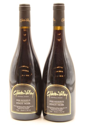 (2) 2000 Gibbston Valley Reserve Pinot Noir, Central Otago