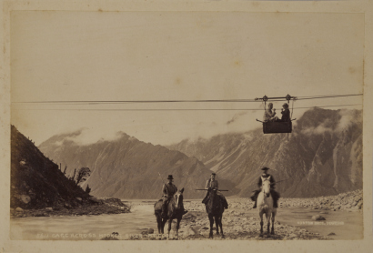 BURTON BROTHERS Cage across Hooker River, Mt Cook