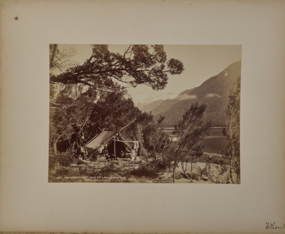 BURTON BROTHERS Photographers Camp on Lake Manapouri