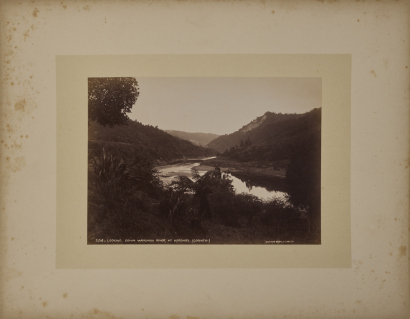 BURTON BROTHERS Looking down Wanganui River at Koroniti (Corinth)