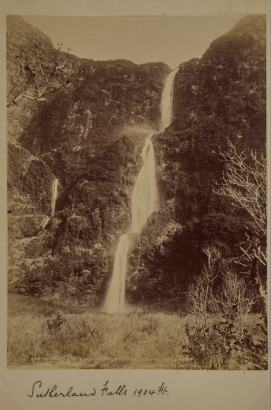 BURTON BROTHERS Sutherland Fall near Milford Sound. 1904 feet