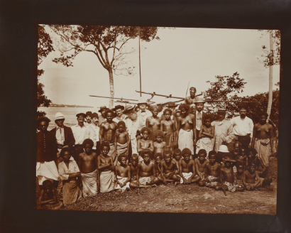 BURTON BROTHERS Native viillage near Suva, native and passengers first trip