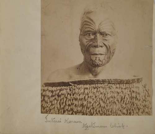 ATTRIBUTED TO ARTHUR JAMES ILES Karewa, Tuterei (Ngatimaru Chief), detail