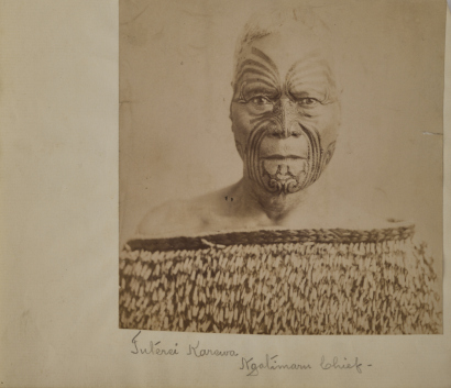 ATTRIBUTED TO ARTHUR JAMES ILES Karewa, Tuterei (Ngatimaru Chief), detail