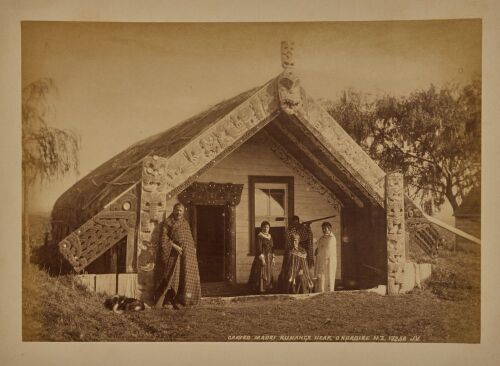 JAMES VALENTINE 'Carved Māori Runaca Near Okoroire, N.Z.'