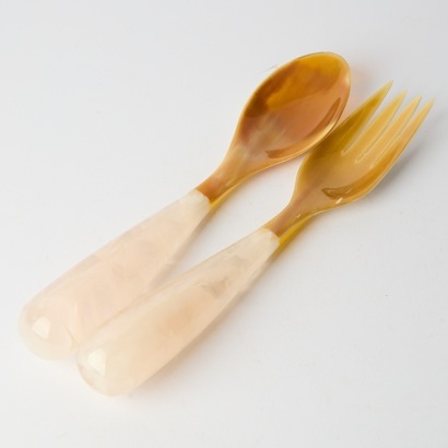 A Pair of Hand-crafted White Lily Juliet Grand Slam Servers