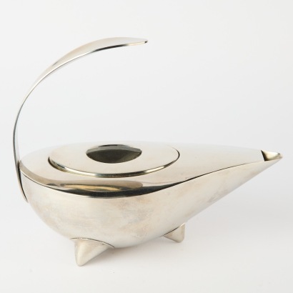 A MCM Bodum Teapot with Tea Strainer, designed by C. Jorgensen