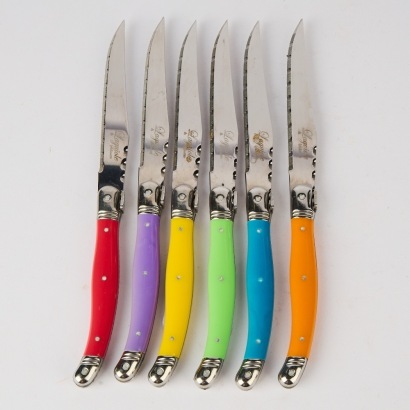 A Set of Six LaGuiole Silhouette Steak Knives