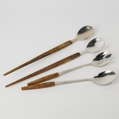 A couple of pairs of Mid-century Salad Servers