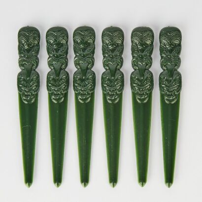 Six Retro Tiki Envelope Openers