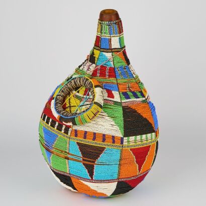 A Decorative Africain Gourd