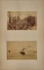 GEORGE D. VALENTINE Album page with two Albumen prints. Bush Scene and S. S. Rotorua