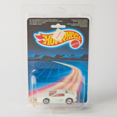 A Hot Wheels Pink Roads Ferrari Testarossa