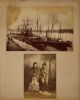 UNKNOWN PHOTOGRAPHER An album page with two albumen photographs depicting unknown sitters