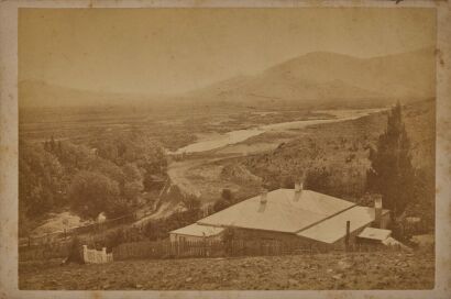 UNKNOWN PHOTOGRAPHER Postcard of Omarama Flat, with map verso
