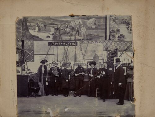 UNKNOWN PHOTOGRAPHER An australasian-themed display at an international exihibition, most probably Glasgow in 1901
