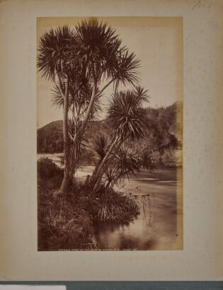 JAMES VALENTINE An album page with two photographs of river scenes