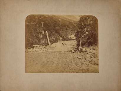 DANIEL LOUIS MUNDY Road and bridge, possibly Otira Gorge, West Coast Road