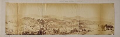 UNKNOWN PHOTOGRAPHER Panoramic view of Port Chalmers, Dunedin comprised of 5 albumen photographs