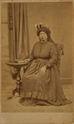 UNKNOWN PHOTOGRAPHER Unidentified Māori woman with moko kauae