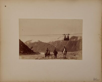 BURTON BROTHERS Cage across Hooker River, Mt Cook