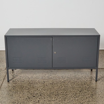 An Industrial Grey Storage Cabinet
