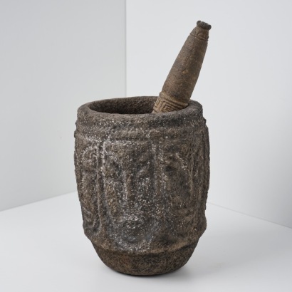 A Western Provence Large Mortar and Pestle, Solomon Islands