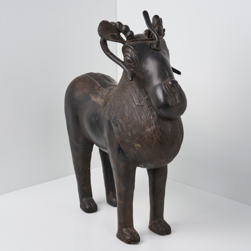 A Cast Bronze Alloy Ram, Nigeria