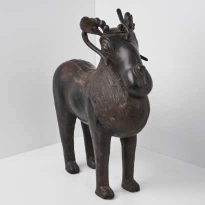 A Cast Bronze Alloy Ram, Nigeria