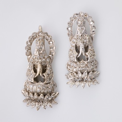 Two, Silver, 0.38ct Diamond Set Buddha Style Pendants
