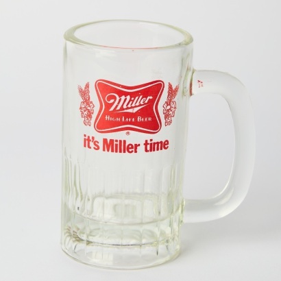 A Miller Time Pint Glass