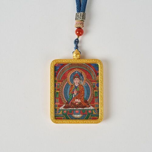 A Chinese Tibetan Guge Guru Rinpoche Pendant