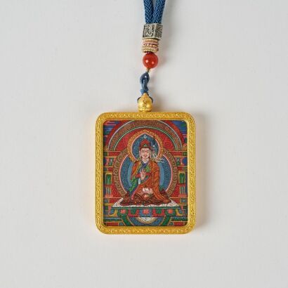 A Chinese Tibetan Guge Guru Rinpoche Pendant