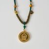 A Chinese Tibetan Circular Green Tara Pendant - 2