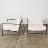 A Pair of Penn Occasional Chairs In Oat Boucle And Black - 2