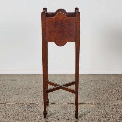 An Art Deco Oak Plant Stand